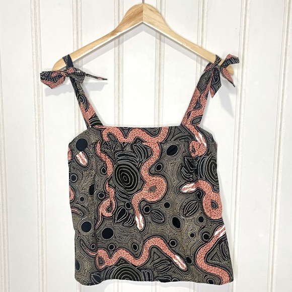 Corey Lynn Calter Anthropologie Ibiza Snake Print Tank Top Sz Small - Picture 4 of 7